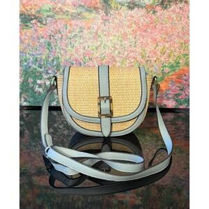 EUC Izzy & Ali Straw/Vegan Leather Crossbody or Shoulder Bag